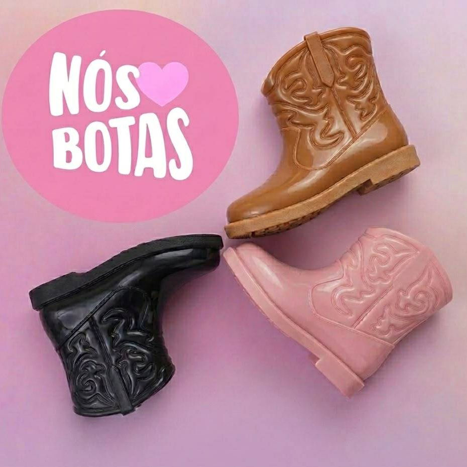 Bota Texana Infantil Menina Estilosa Bota Country Feminina