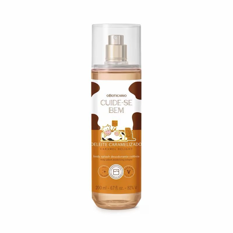 Deleite Caramelizado Body Splash Perfume Corporal Fragrância Doce