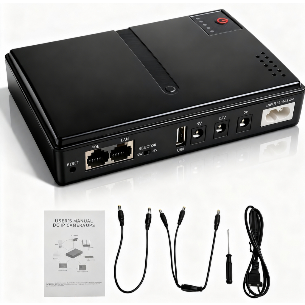 Mini Ups Nobreak Roteador Poe E Modem Fonte De Alimentação Ininterrupta para Câmeras WiFi, Alto-falante