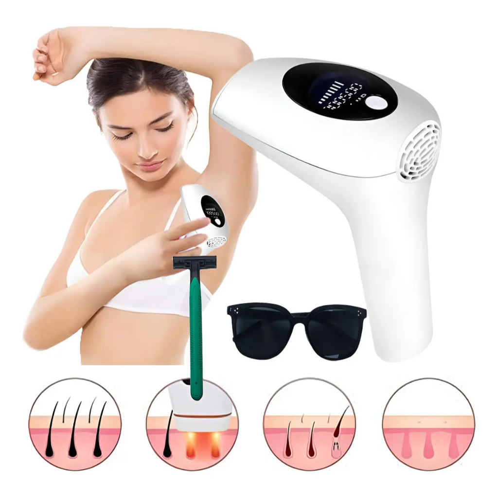 Depilador IPL Profissional Luz Pulsada p/ Corpo e Rosto