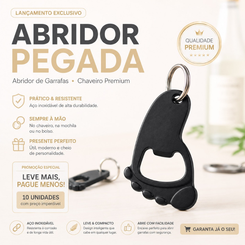 10x - Chaveiro Pegada de bebê Lembrancinhas de Festa e Pegada de bebê com Abridor de Garrafa