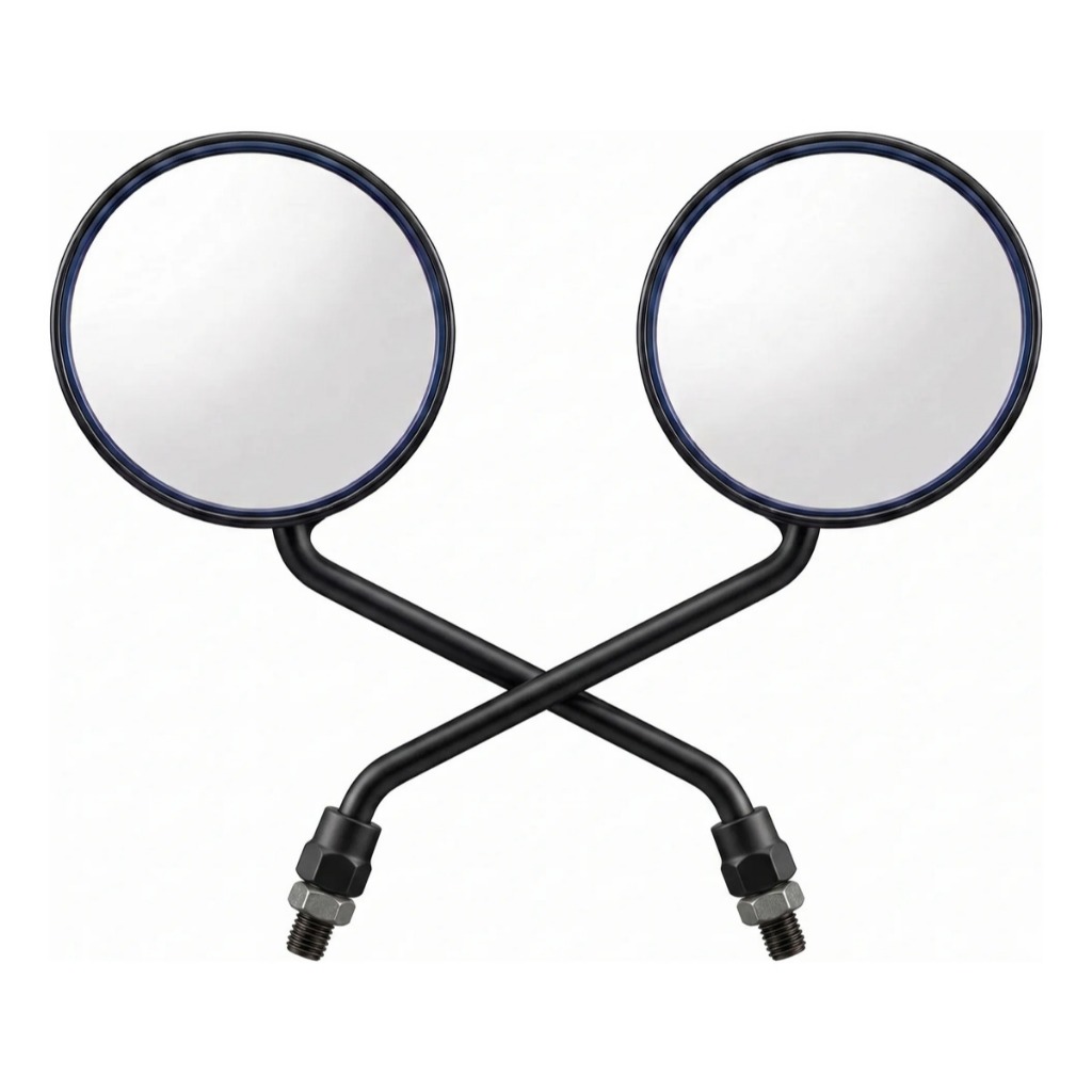 Par Retrovisor Moto Elétrica Scooter Espelho 360° Redondo