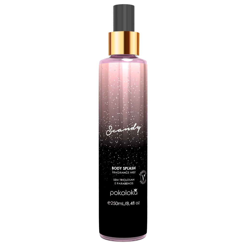Body Splash Scandy 250ml Pokoloka Leve Resfrescante Vegano Pele Perfumada Uso Diário