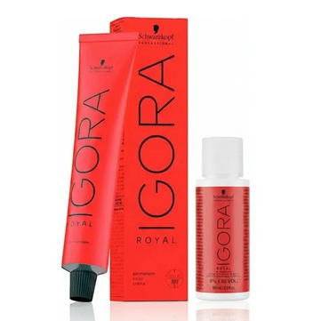 Kit Coloração IGORA ROYAL 8-77 (Louro Claro Cobre Extra) + Oxigenada 20 /30 VL