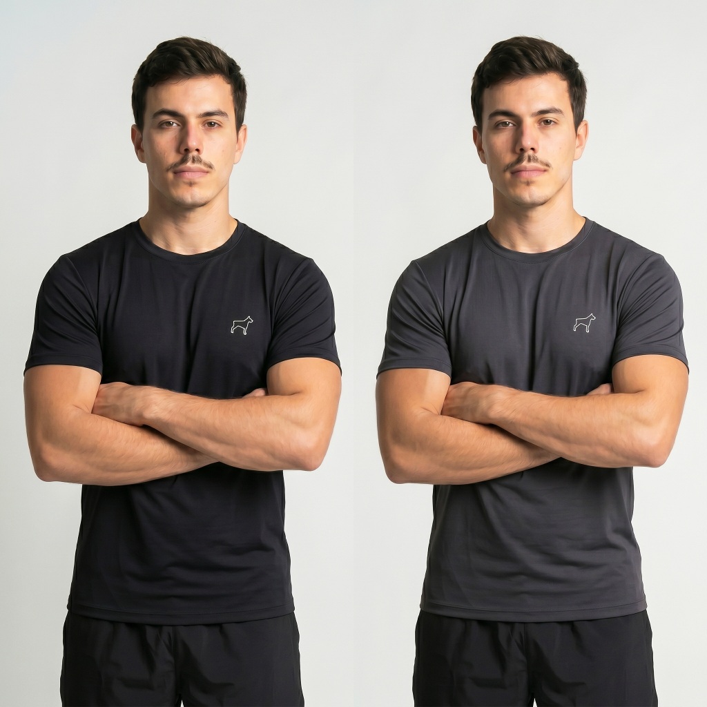 Kit 2 Camisetas Dry Fit Masculina Academia Treino Corrida Tecido Respirável Secagem Rápida Manga Curta Slim Fit