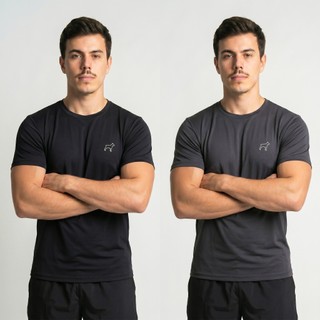 Kit 2 Camisetas Dry Fit Masculina Academia Treino Corrida Tecido Respirável Secagem Rápida Manga Curta Slim Fit