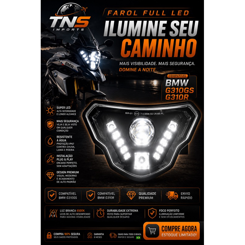 Farol LED  BMW G310GS G310R DRL  12V