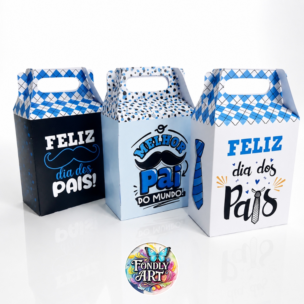 Caixinha dia dos Pais Kits 10 a 30 caixinhas personalizadas - Dia dos Pais