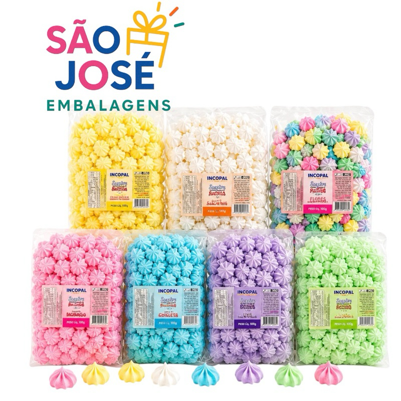 1000 Mini Suspiro p/ lembrancinha - 5x140g