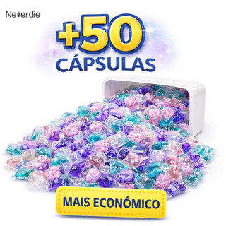 Sabão Cápsulas Lava Roupas 5em1 50un Caixa Tira Manchas