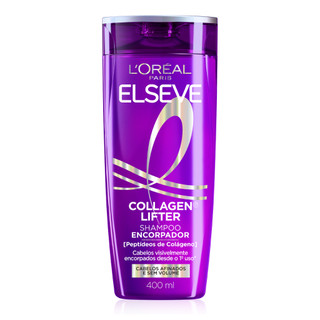 Shampoo Encorpador para Cabelos Finos e Sem Volume, Reconstrói Massa Capilar L'Oréal Paris Elseve Collagen Lifter 400ml