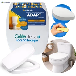 Assento Sanitário Tampa Vaso Adapt Retangular Almofadado Sabatini Icasa Paris Ideal Standard Lille