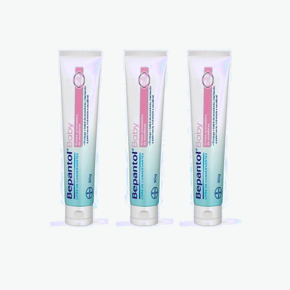Kit com 3 Cremes Pomada 30gr Cada - Bepantol Baby