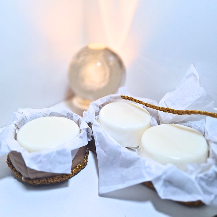 Kit 2 Sabonetes Faciais Artesanais de Arroz 80g Cada | Aveia | Aroma Algodão | Total 160g | Envio Rápido