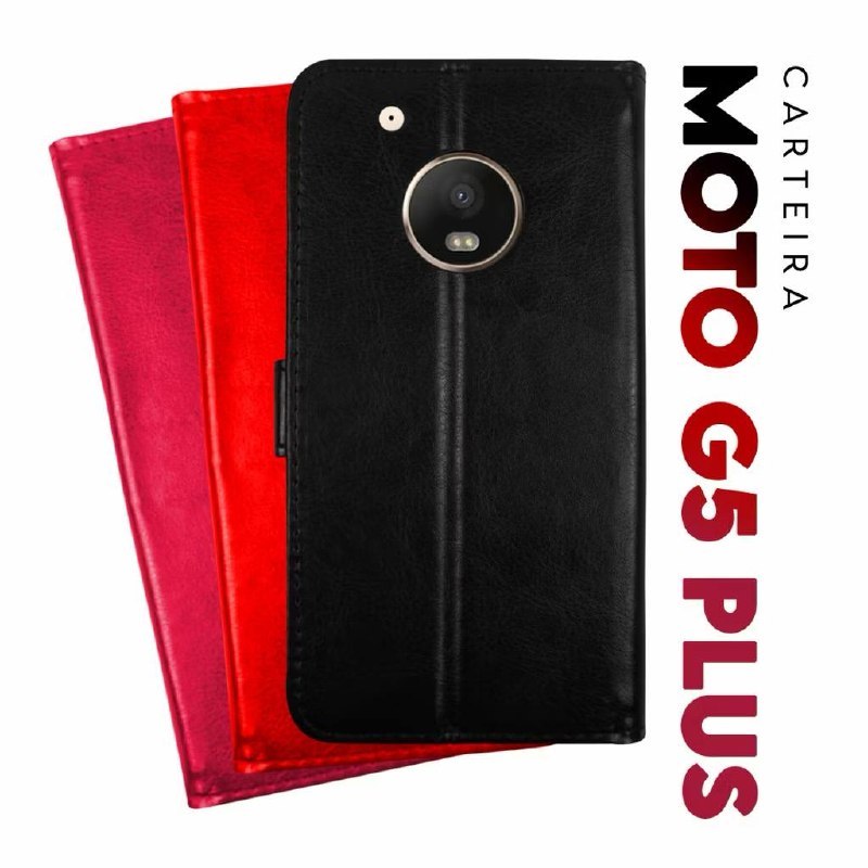 Capa de carteira flip cover MOTOROLA G5 PLUS
