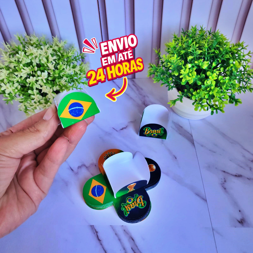 Forminha para Doces Copa do Mundo Brasil Personalizada | Festa Futebol | Lembrancinha Aniversário