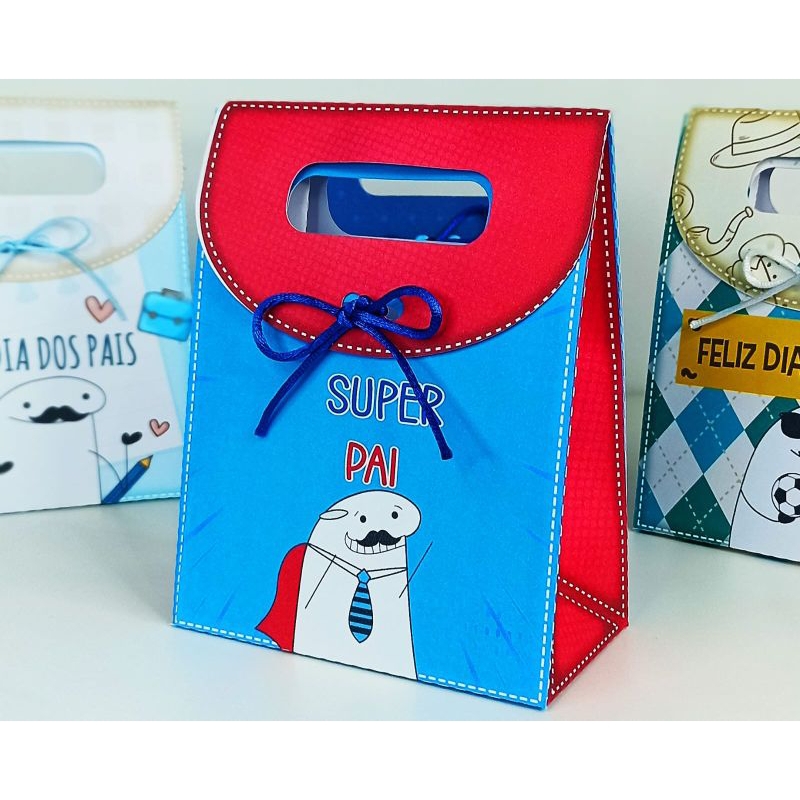 Sacolinha Dia dos Pais Personalizada | Lembrancinha para Presente | Embalagem Temática Exclusiva