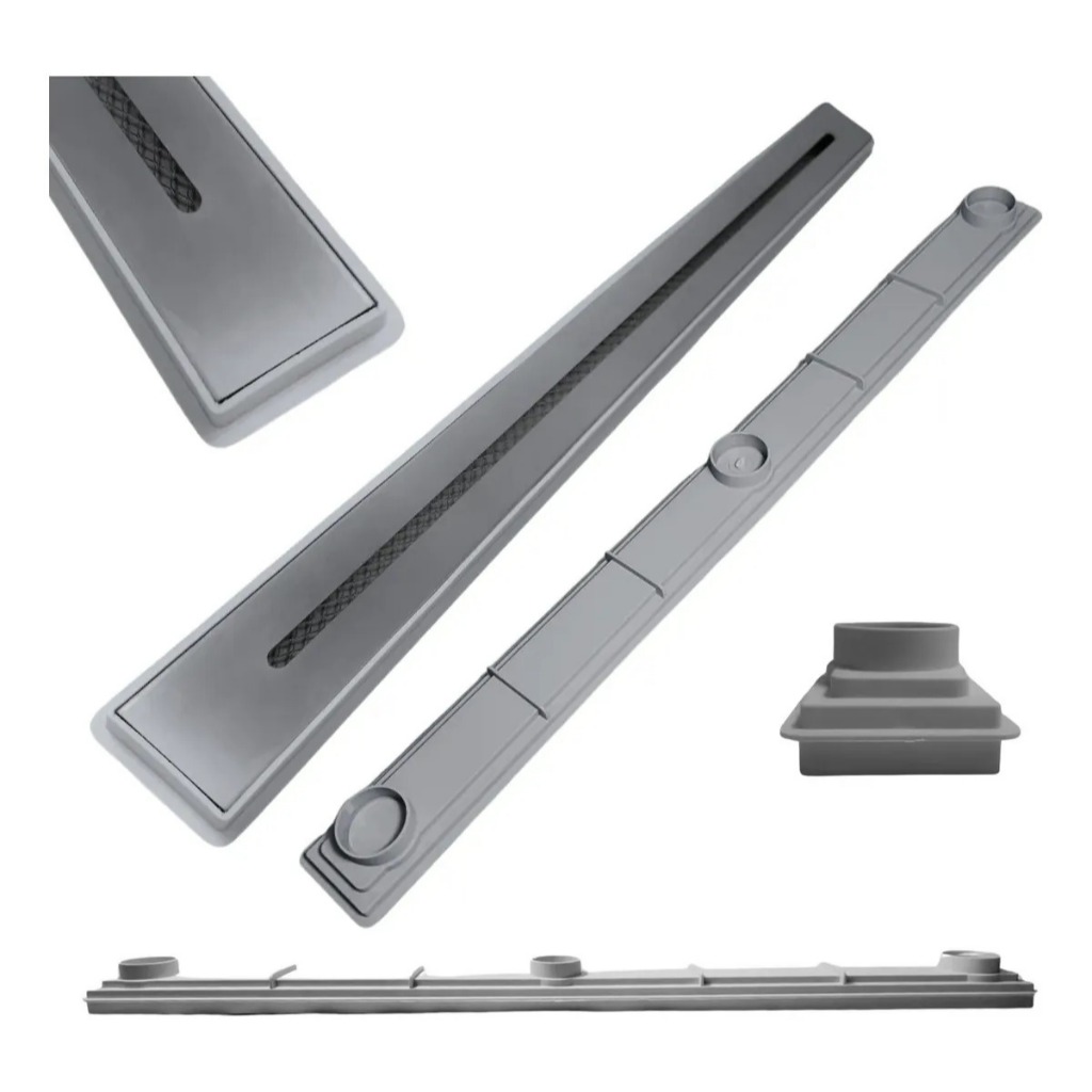 Ralo 5x70 Linear Raso Inox 304 Ciclope Cinza