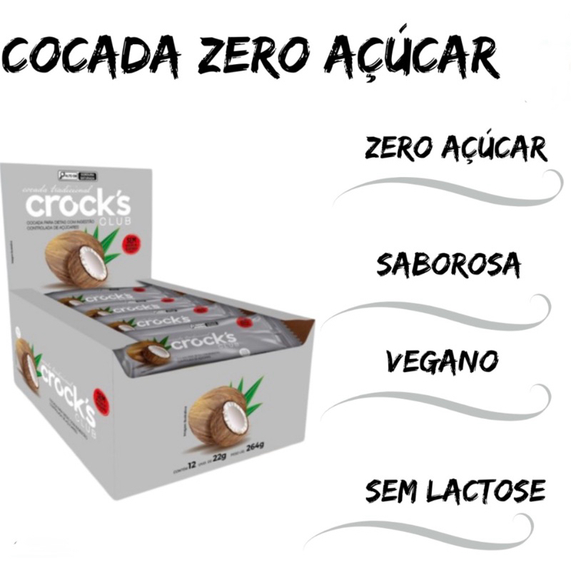 Cocada Zero Açúcar 24 unidades 22 grs