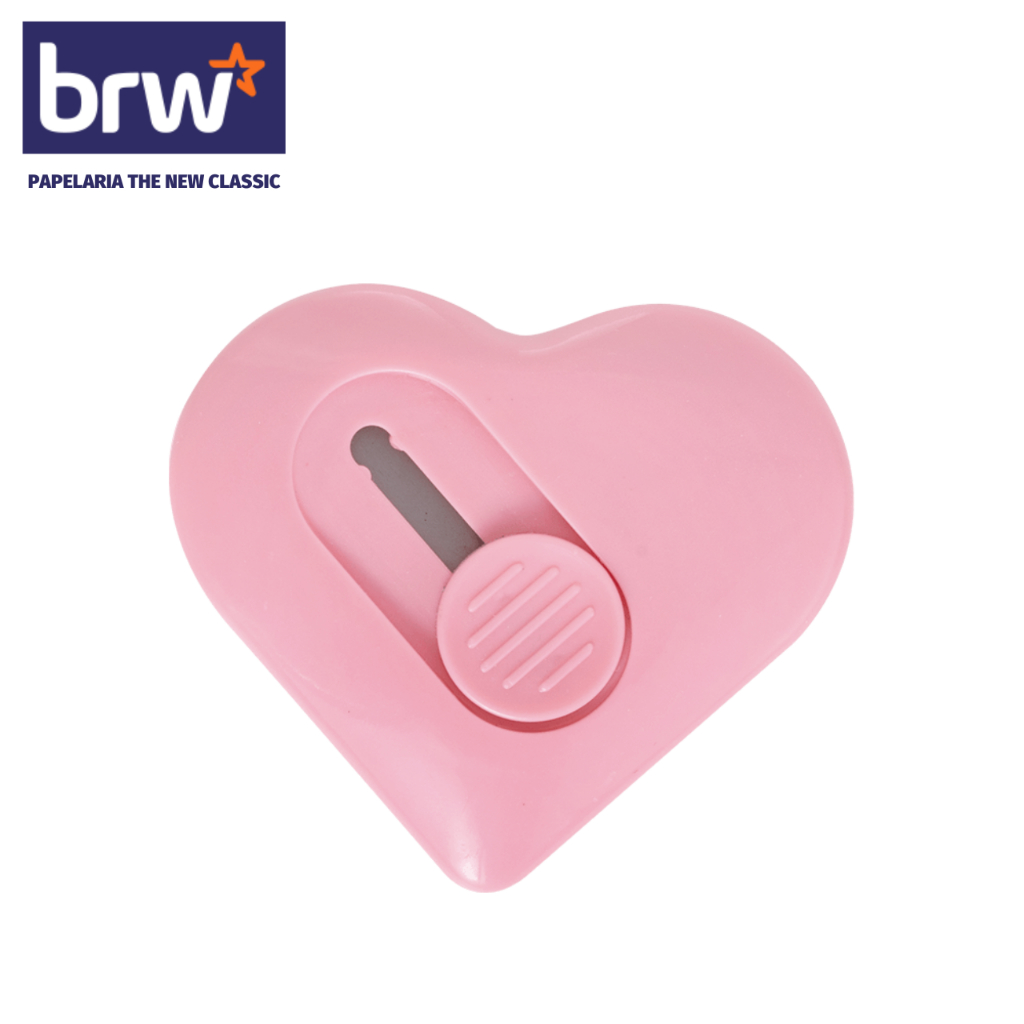 Mini Estilete BRW Love Coração Fofo Rosa Pastel