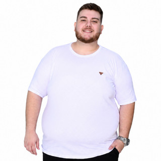 Camiseta Masculina Plus Size Gola Redonda Camisa Básica Casual Algodão G1 ao G4