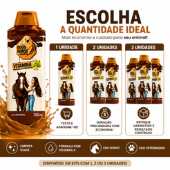 Shampoo Good Horse Vitamina A 700ml Escolha seu Kit 1, 2 ou 3 Unidades