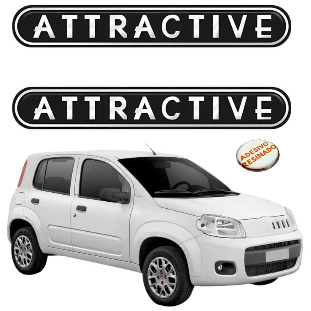 Kit Par Adesivo Resinado Coluna Janela Fiat Attractive Palio Siena Uno Idea