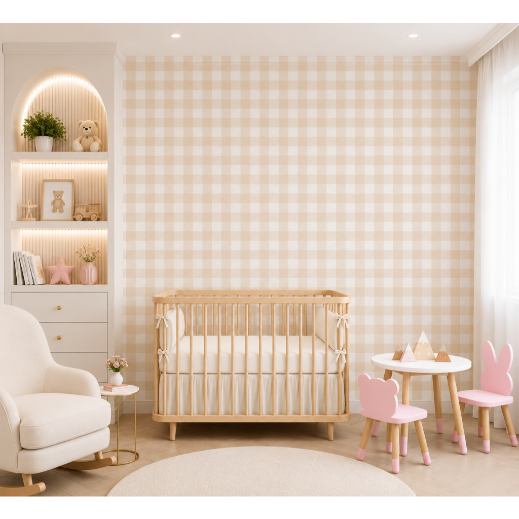 Papel de Parede Xadrez Grid Colorido Infantil VR669- LEIA A DESCRIÇÃO