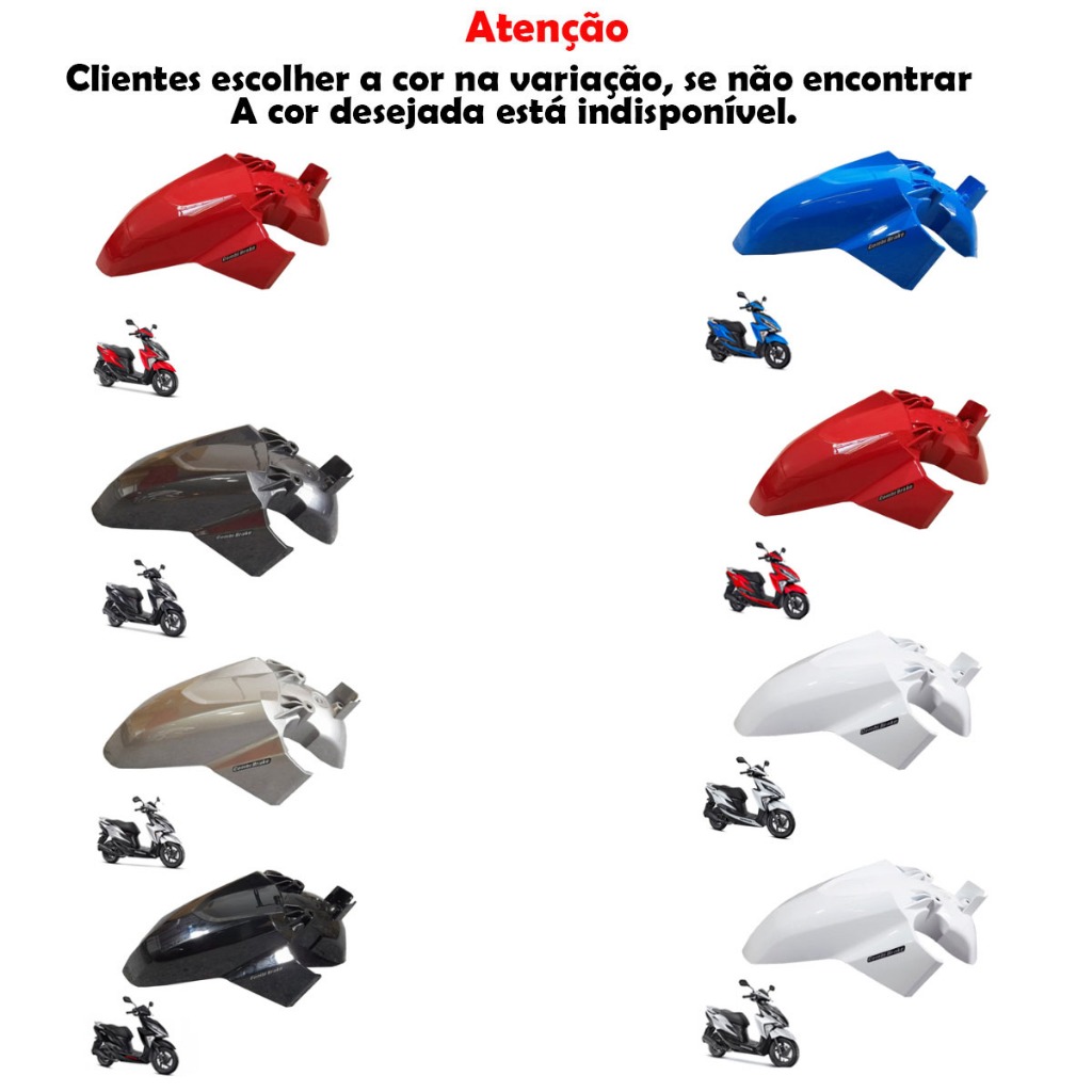Paralama Dianteiro Elite 125 2019 2020 2021 2022 2023 2024