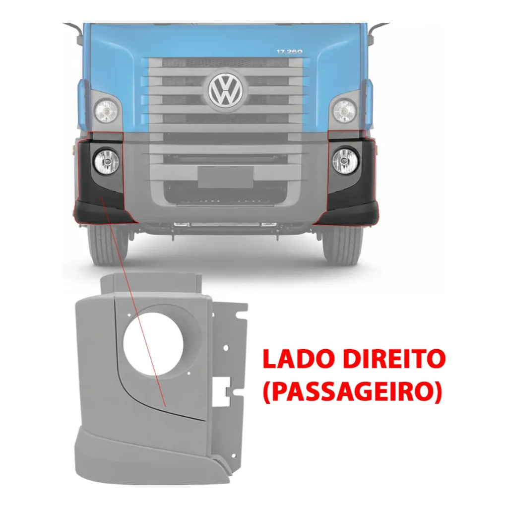 Ponteira Para-choque Vw Constellation 2S2807075 2S2807076 13180 15180 24250 — imagem 2 de 2