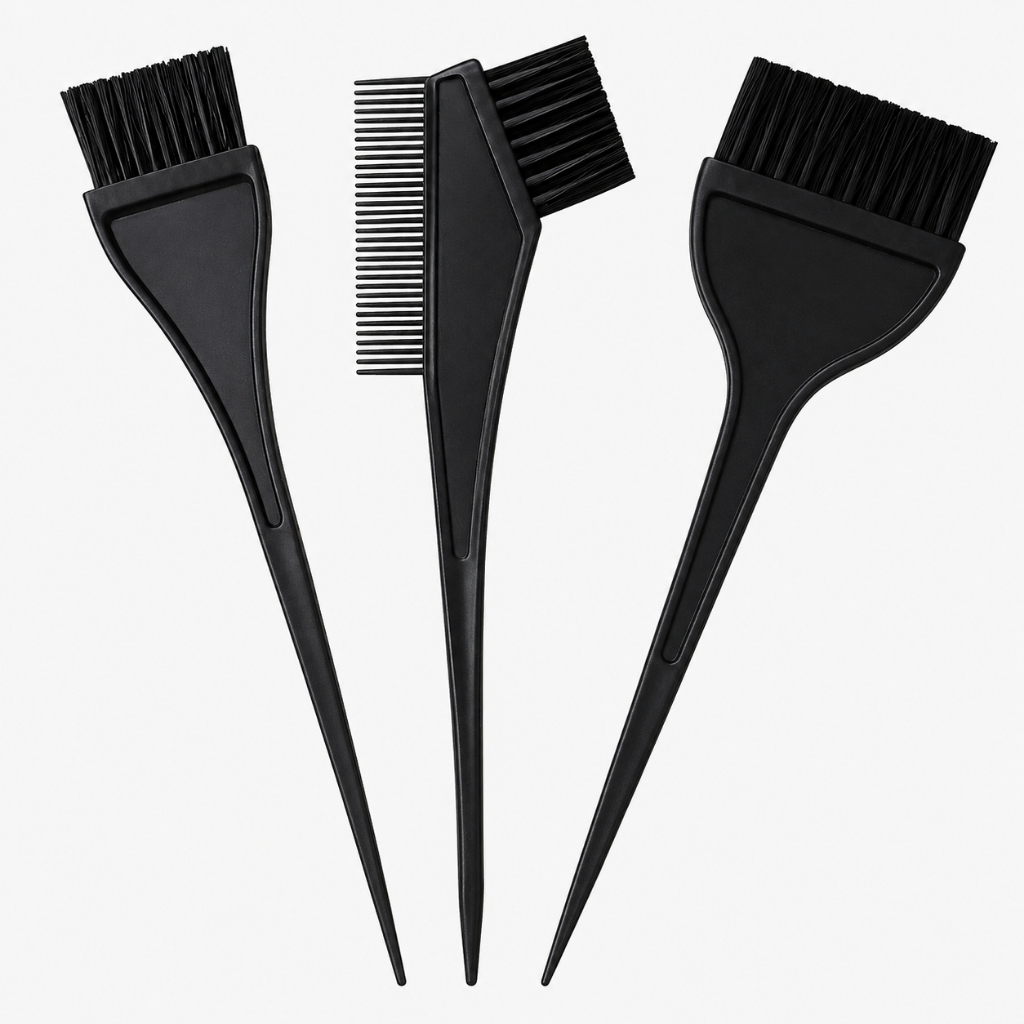 Kit para pintura de cabelos com 3 pincéis - tingimento | coloração | matização | hidratação