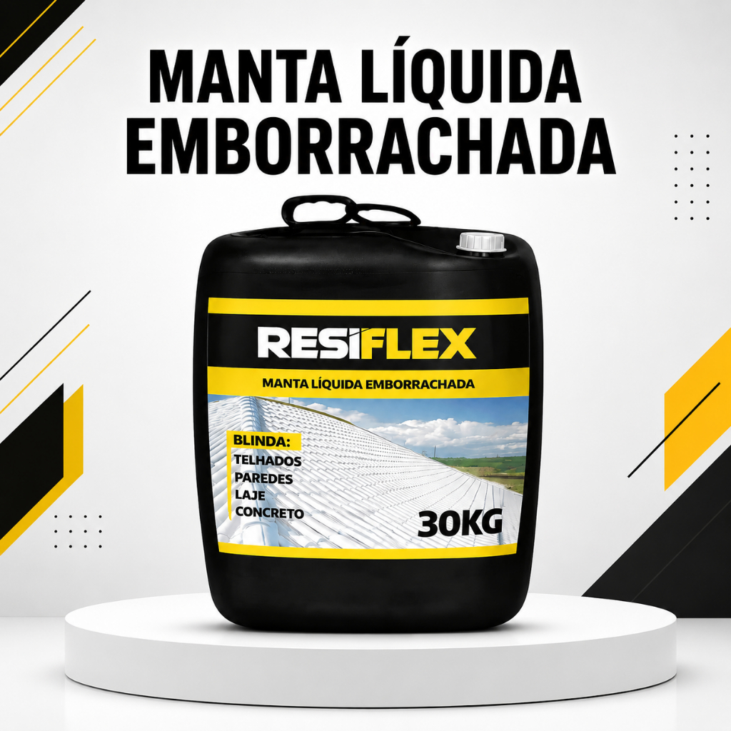 MANTA LÍQUIDA EMBORRACHADA IMPERMEABILIZANTE 30KG ANTI INFILTRAÇÃO TELHADO PAREDE LAJE ANTI GOTEIRA