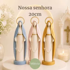 decoração religiosa nossa senhora | estatua, imagem sacra, presente batizado, imagem santa, católica