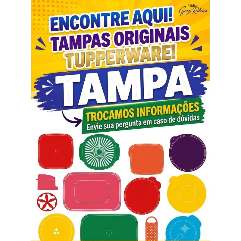 Tampas para Tupperwares
