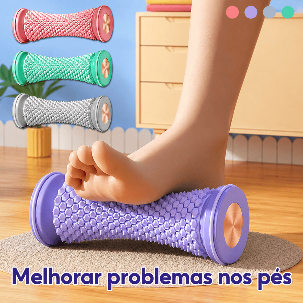 1 ou 2 Peças - Massageador de Pés com Rolo e Bola de Fáscia Plantar, Massagem Manual para o Relaxamento Muscular