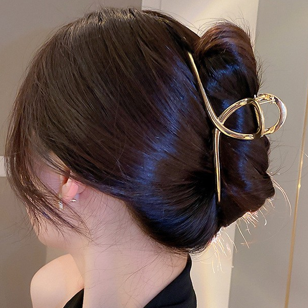 Piranha Cabelo Metal Tubarão Grampo Feminino Grande Elegante e Delicado