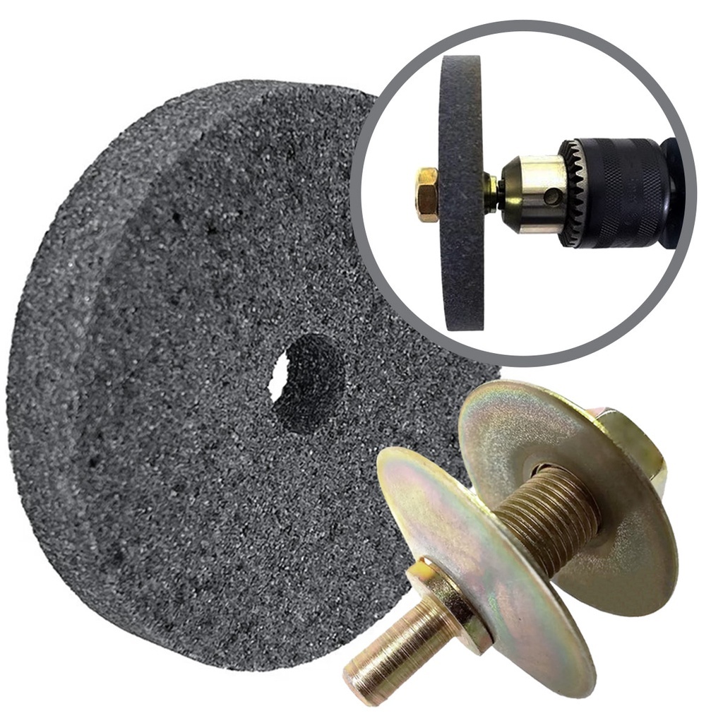 Disco De Desbaste 3 Polegadas Grão 120 com Adaptador de Furadeira Profissional Faça Você Mesmo