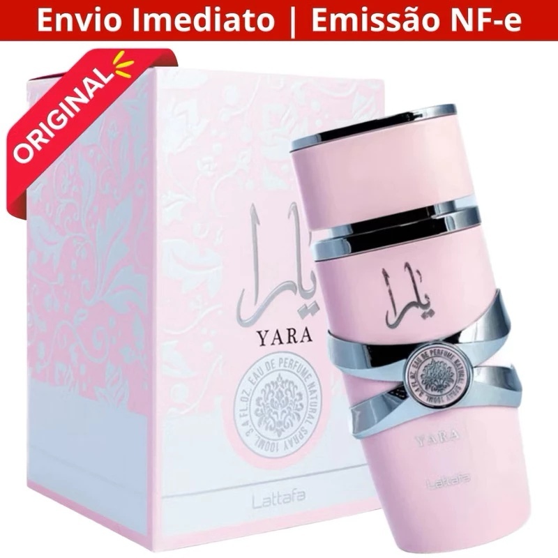 Perfume Lattafa Yara Rose Lattafa Eau de Parfum - 100ml - Feminino Original Gourmand