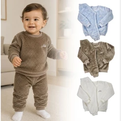 Conjunto Fleece Premium Infantil Bebê Menino e Menina Tamanhos 1, 2 e 3