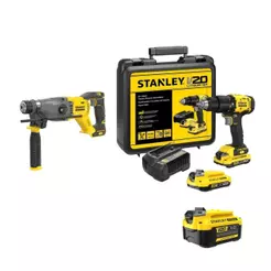 Martelete Perfurador + Parafusadeira e Furadeira de Impacto STANLEY SBH900BD2K Ganhe Bateria 20V