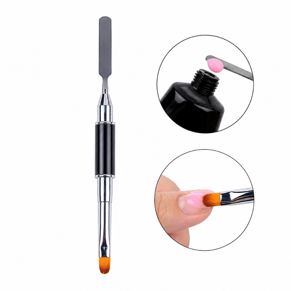 Pincel Polygel Molde F1 2 em 1 com Espátula