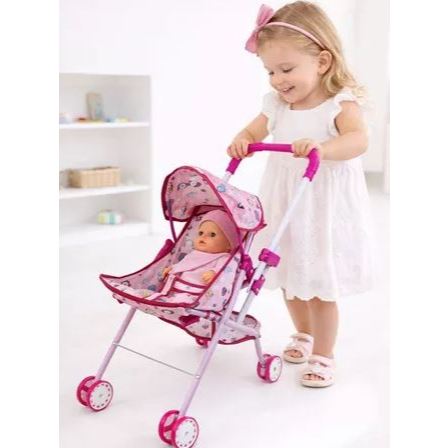 Carrinho De Boneca Dobrável Reclinável Menina Envio Imediato
