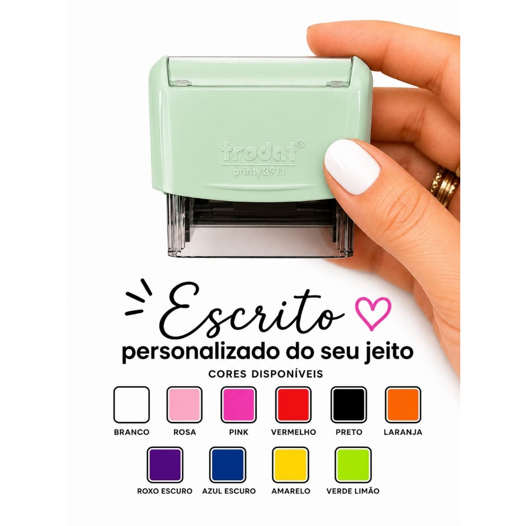 Carimbo Automático Trodat 3911 com Refil Preto para Impressão Nítida/ENVIO RÁPIDO. TEXTO NO CHAT