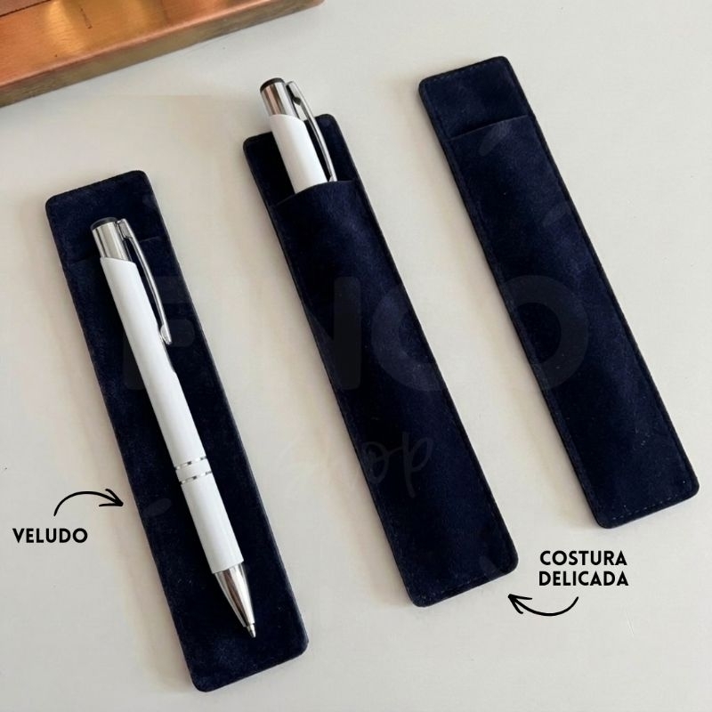 20 - 100 Estojo de Veludo para Canetas
