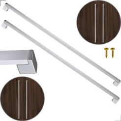 2x Puxador Alumínio 448mm Armário Móveis Cômoda Roupeiro