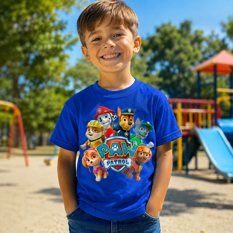 Camiseta Infantil Patrullha Canina Camisa 100% Algodão Envio Imediato