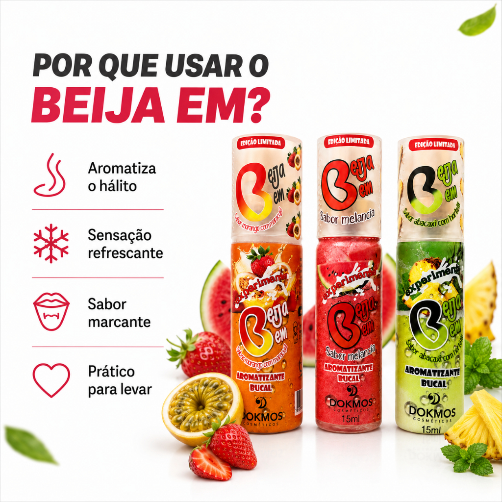 Aromatizante Bucal Beija Bem 15ml - Dokmos