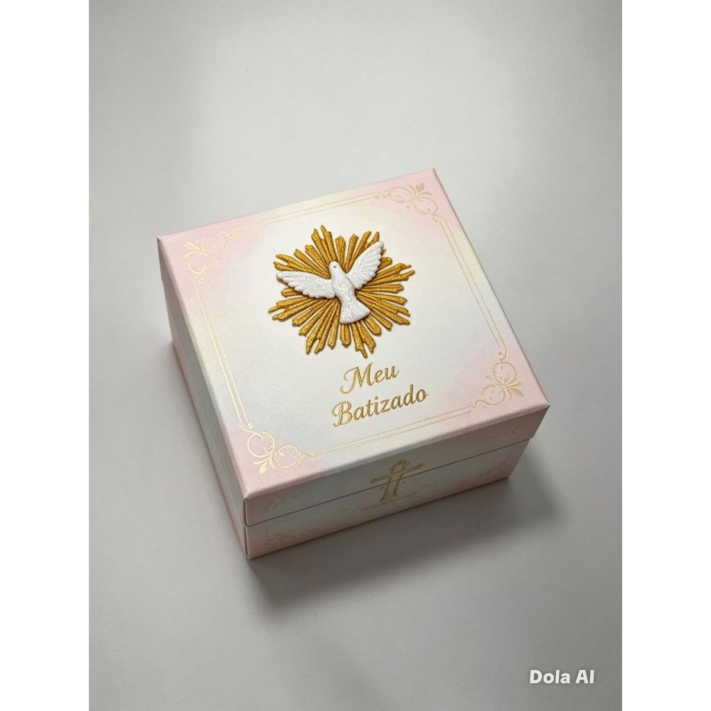 kit de aplique divino espirito santo 3D para lembrancinhas de batizado, eucaristia ou crisma religioso.