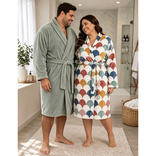 Roupão XXG Plus Size Microfibra Banho Unissex Adulto