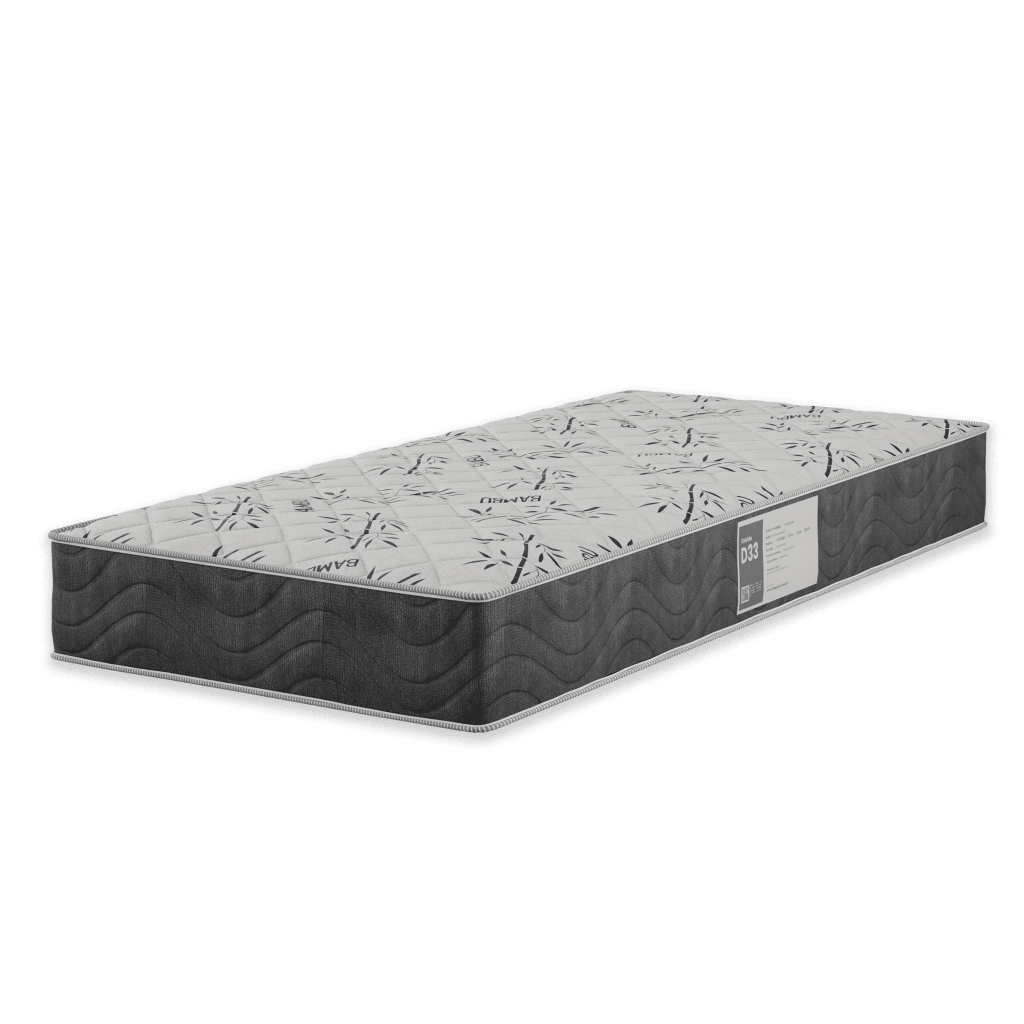 Colchão Solteiro D33 One Face - Suede Cinza - e-Shop Casa